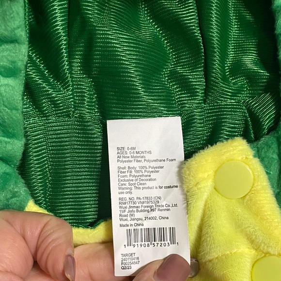 Target Green and Yellow Dinosaur Costume for Kids - Picture 3 of 4